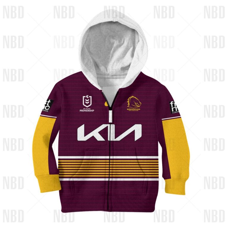 NRL Brisbane Broncos Jersey 2022 for Kids Hoodie/Zip/T-Shirt/Sweatshirt/Hawaiian