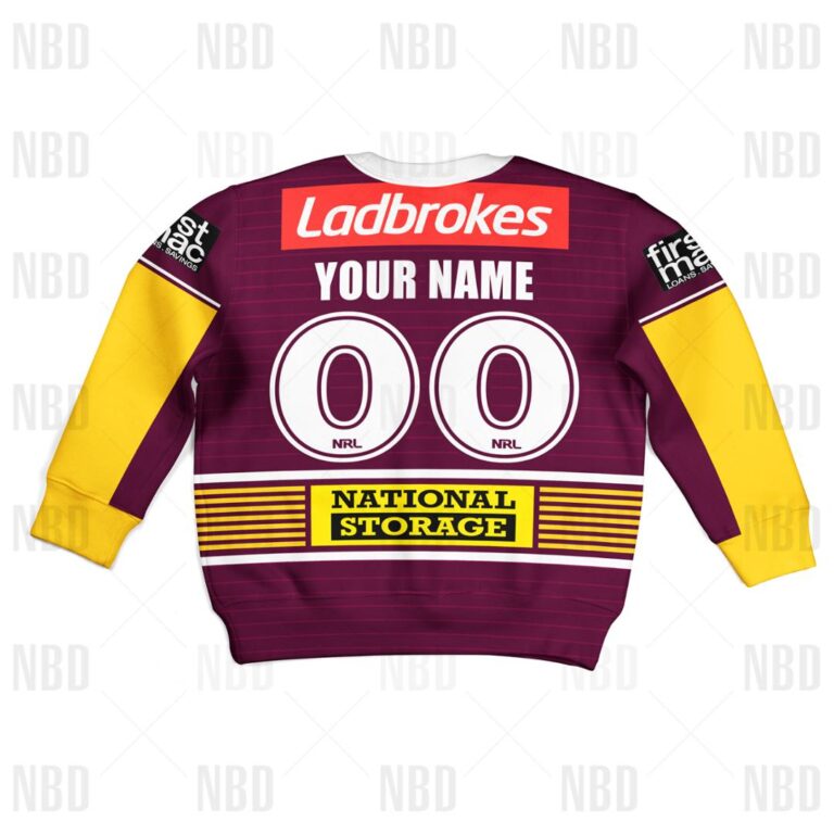 NRL Brisbane Broncos Jersey 2022 for Kids Hoodie/Zip/T-Shirt/Sweatshirt/Hawaiian