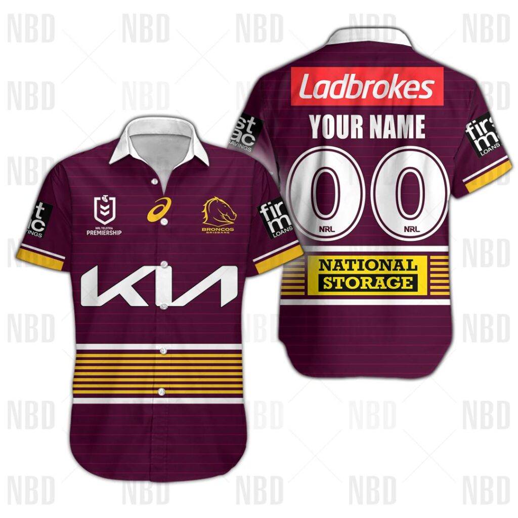 NRL Brisbane Broncos Jersey 2022 for Kids Hoodie/Zip/T-Shirt/Sweatshirt/Hawaiian