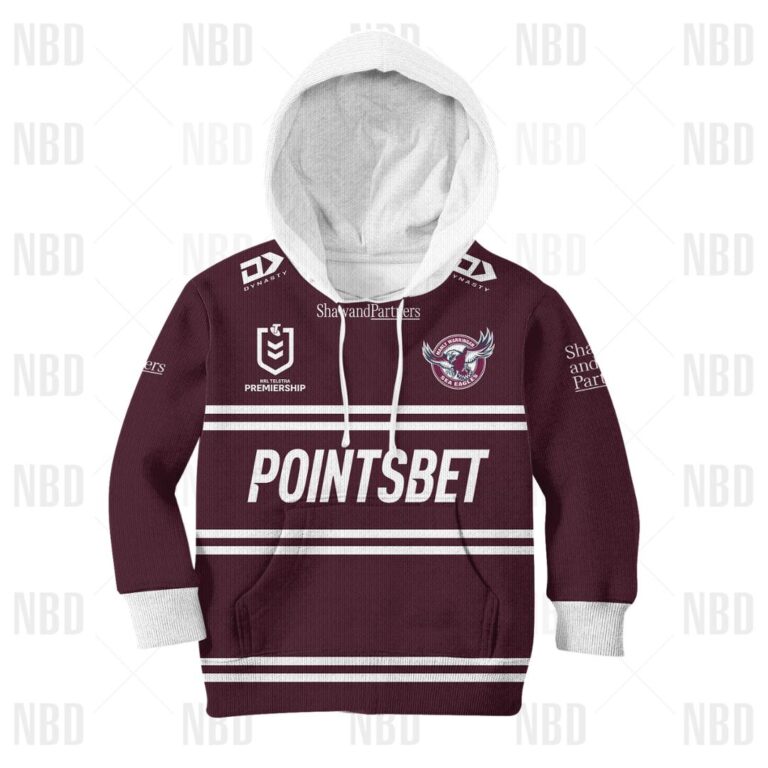 NRL Manly Warringah Sea Eagles Jersey 2022 for Kids Hoodie/Zip/T-Shirt/Sweatshirt/Hawaiian