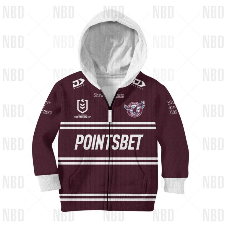 NRL Manly Warringah Sea Eagles Jersey 2022 for Kids Hoodie/Zip/T-Shirt/Sweatshirt/Hawaiian