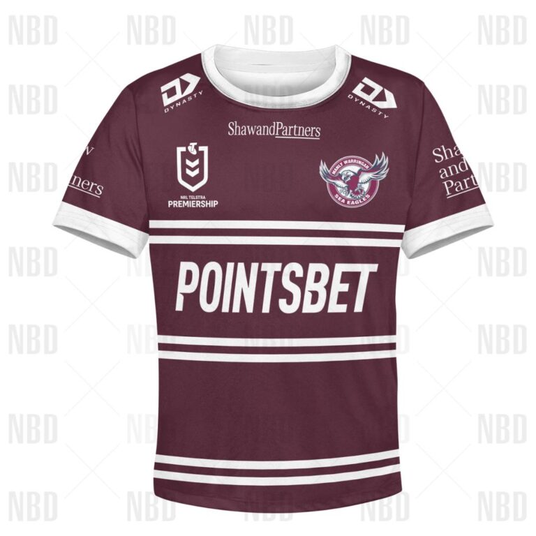 NRL Manly Warringah Sea Eagles Jersey 2022 for Kids Hoodie/Zip/T-Shirt/Sweatshirt/Hawaiian