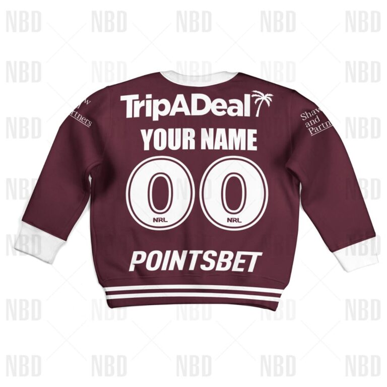 NRL Manly Warringah Sea Eagles Jersey 2022 for Kids Hoodie/Zip/T-Shirt/Sweatshirt/Hawaiian