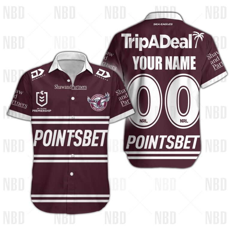 NRL Manly Warringah Sea Eagles Jersey 2022 for Kids Hoodie/Zip/T-Shirt/Sweatshirt/Hawaiian