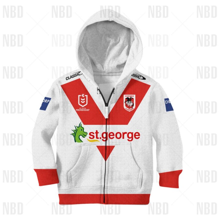 NRL St. George Illawarra Dragons Jersey 2022 for Kids Hoodie/Zip/T-Shirt/Sweatshirt/Hawaiian