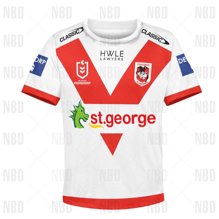 NRL St. George Illawarra Dragons Jersey 2022 for Kids Hoodie/Zip/T-Shirt/Sweatshirt/Hawaiian