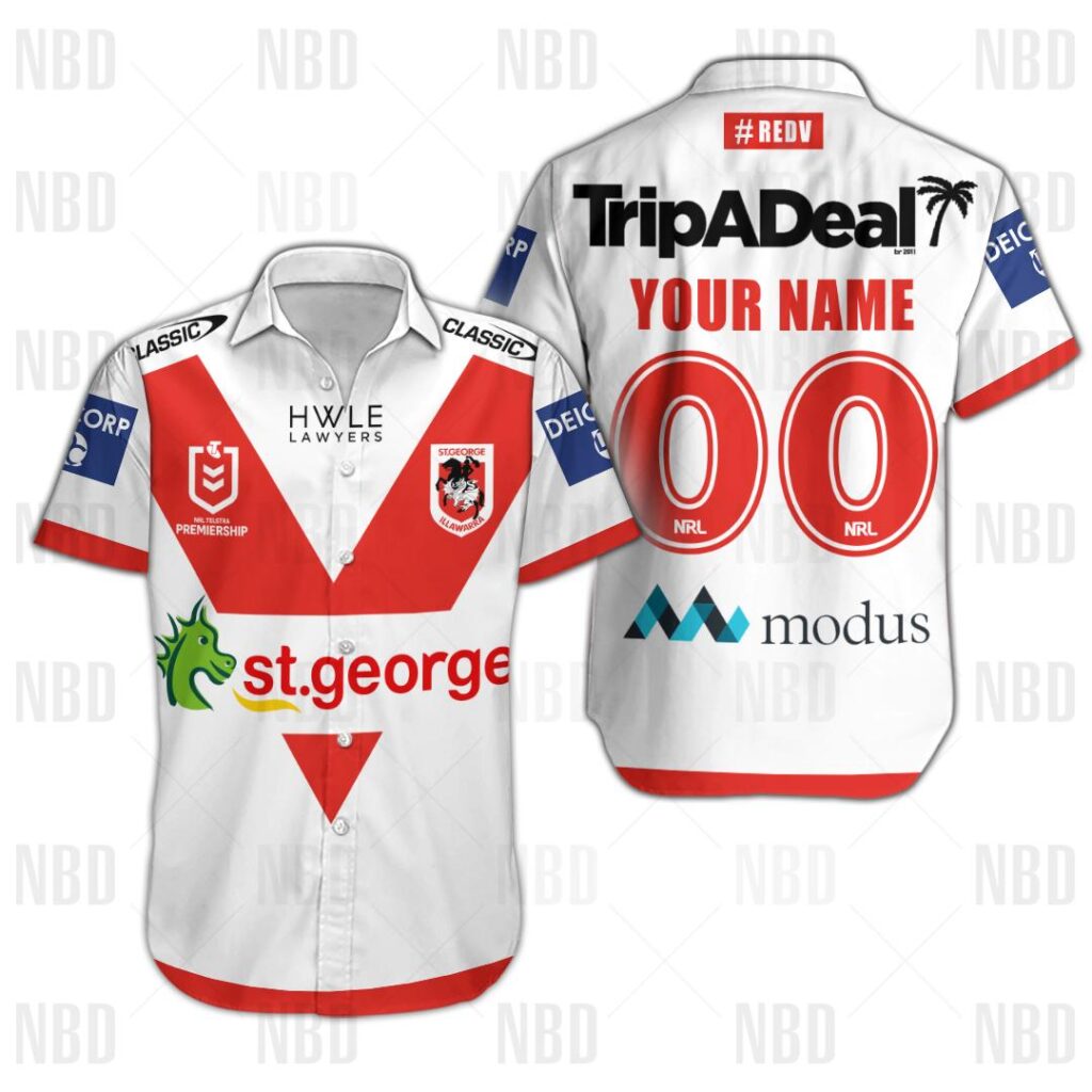 NRL St. George Illawarra Dragons Jersey 2022 for Kids Hoodie/Zip/T-Shirt/Sweatshirt/Hawaiian