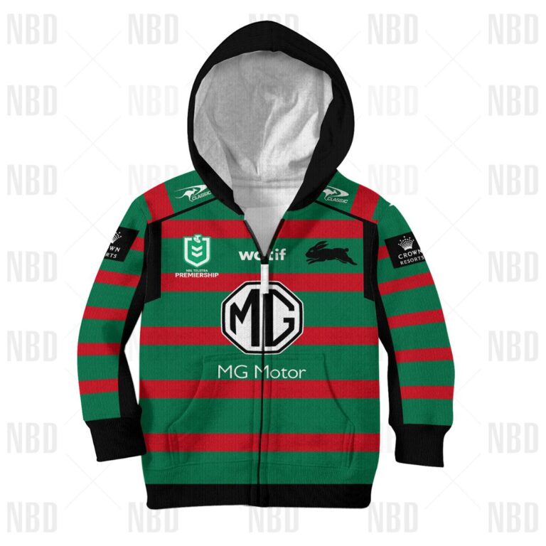 NRL South Sydney Rabbitohs Jersey 2022 for Kids Hoodie/Zip/T-Shirt/Sweatshirt/Hawaiian