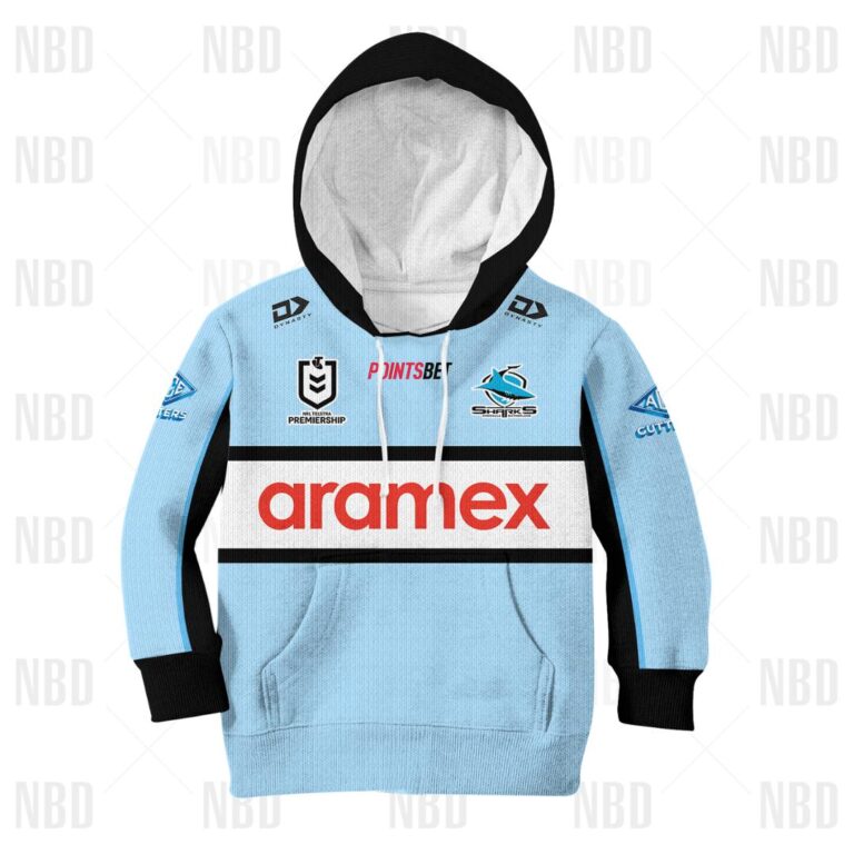 NRL Cronulla-Sutherland Sharks Jersey 2022 for Kids Hoodie/Zip/T-Shirt/Sweatshirt/Hawaiian