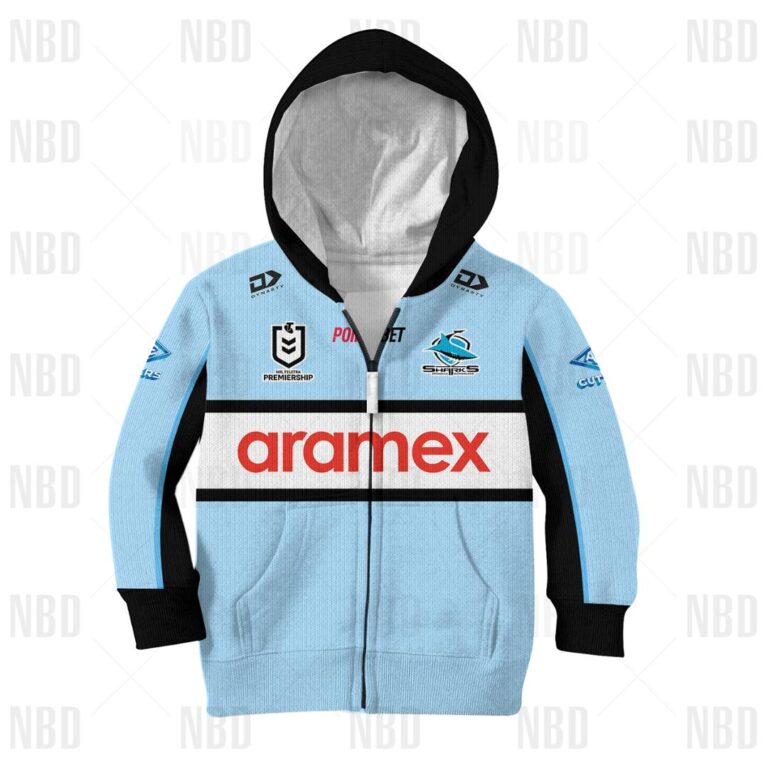 NRL Cronulla-Sutherland Sharks Jersey 2022 for Kids Hoodie/Zip/T-Shirt/Sweatshirt/Hawaiian