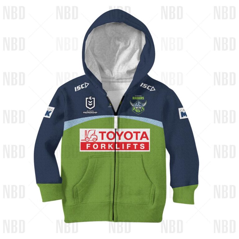 NRL Canberra Raiders Jersey 2022 for Kids Hoodie/Zip/T-Shirt/Sweatshirt/Hawaiian