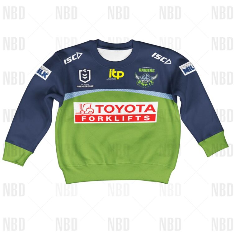 NRL Canberra Raiders Jersey 2022 for Kids Hoodie/Zip/T-Shirt/Sweatshirt/Hawaiian
