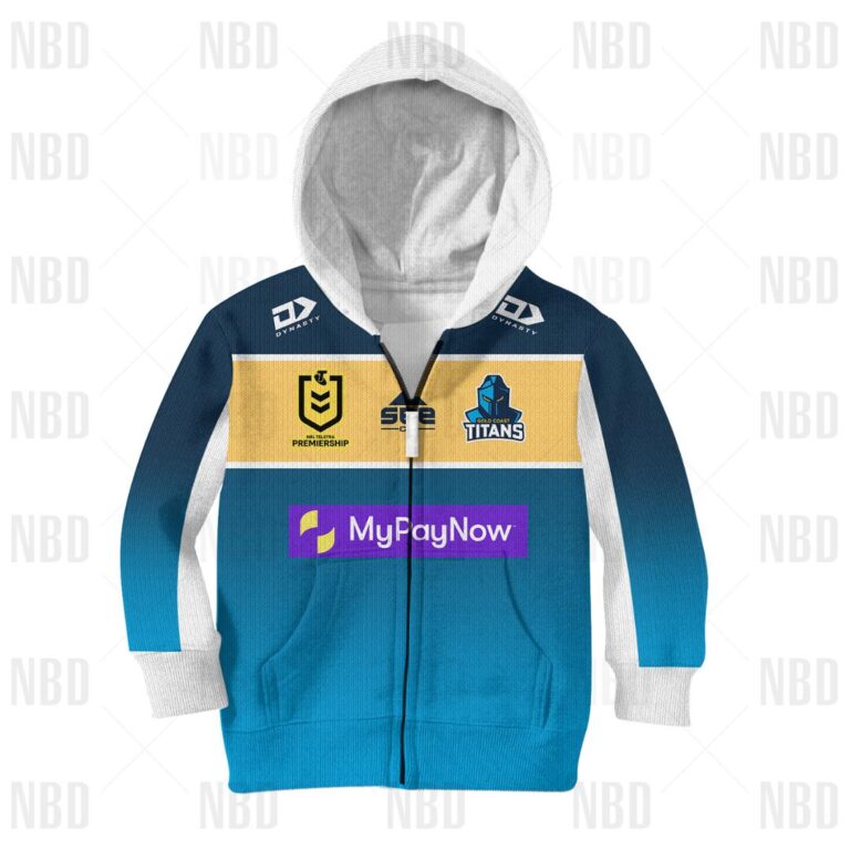 NRL Gold Coast Titans Jersey 2022 for Kids Hoodie/Zip/T-Shirt/Sweatshirt/Hawaiian