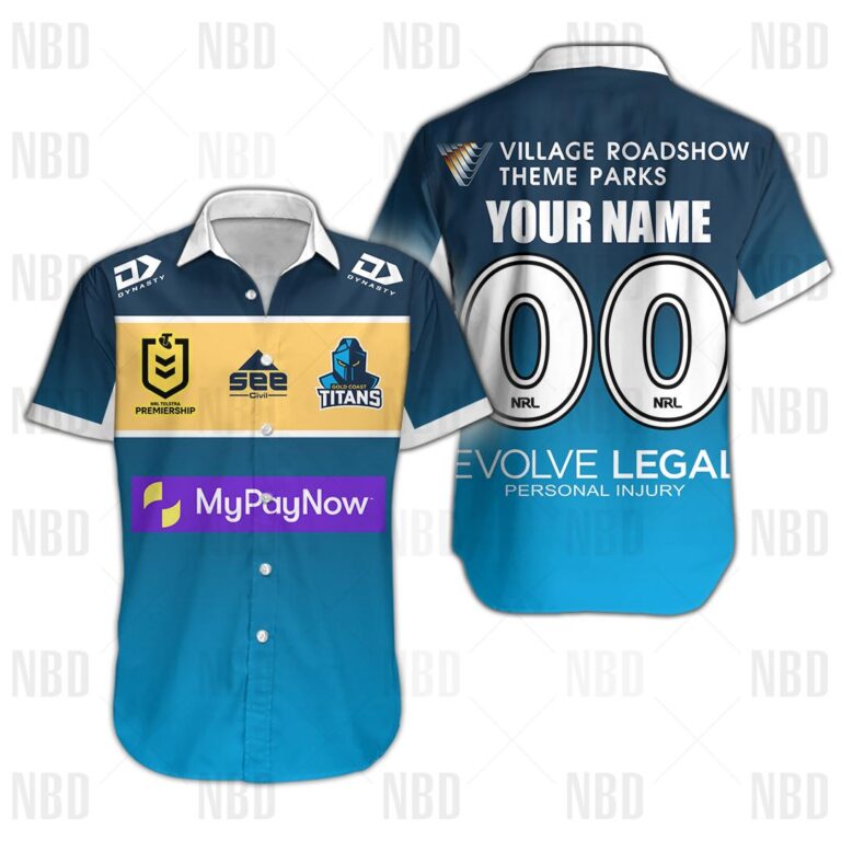 NRL Gold Coast Titans Jersey 2022 for Kids Hoodie/Zip/T-Shirt/Sweatshirt/Hawaiian