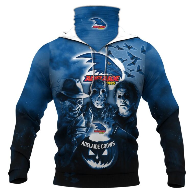 AFL Adelaide Crows Halloween Adult Kid Zip Hoodie T Shirt Long Sleeve Hawaiian