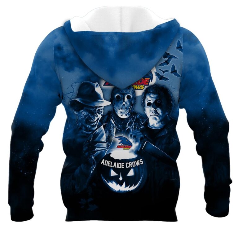 AFL Adelaide Crows Halloween Adult Kid Zip Hoodie T Shirt Long Sleeve Hawaiian