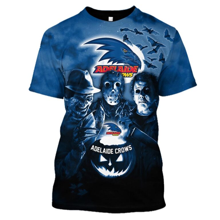 AFL Adelaide Crows Halloween Adult Kid Zip Hoodie T Shirt Long Sleeve Hawaiian