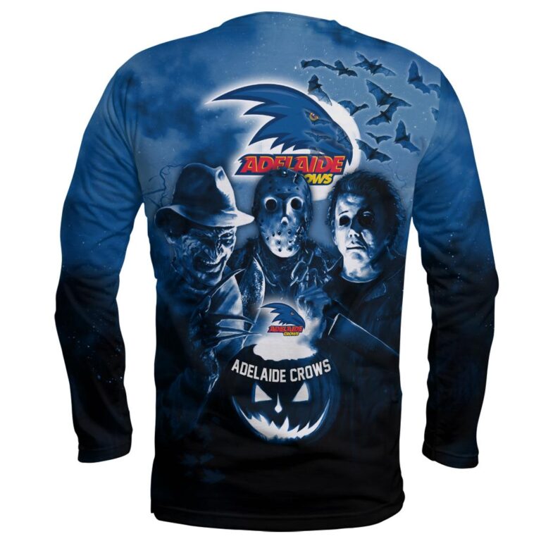 AFL Adelaide Crows Halloween Adult Kid Zip Hoodie T Shirt Long Sleeve Hawaiian