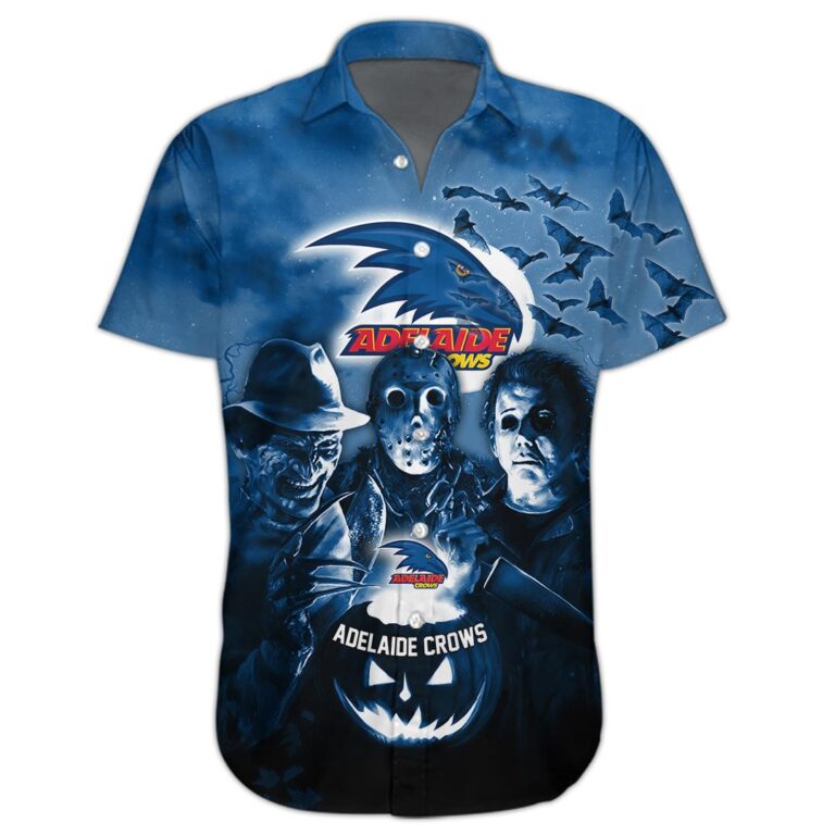 AFL Adelaide Crows Halloween Adult Kid Zip Hoodie T Shirt Long Sleeve Hawaiian