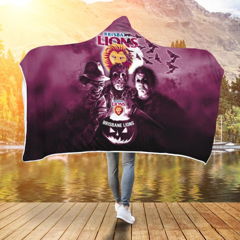 AFL Brisbane Lions Halloween Hooded Blanket