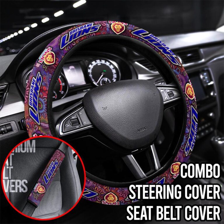 AFL Brisbane Lions | Seat Belt | Steering | Car Seat Covers