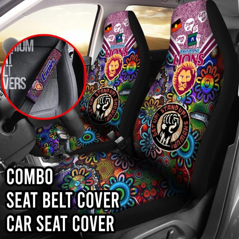 AFL Brisbane Lions | Seat Belt | Steering | Car Seat Covers