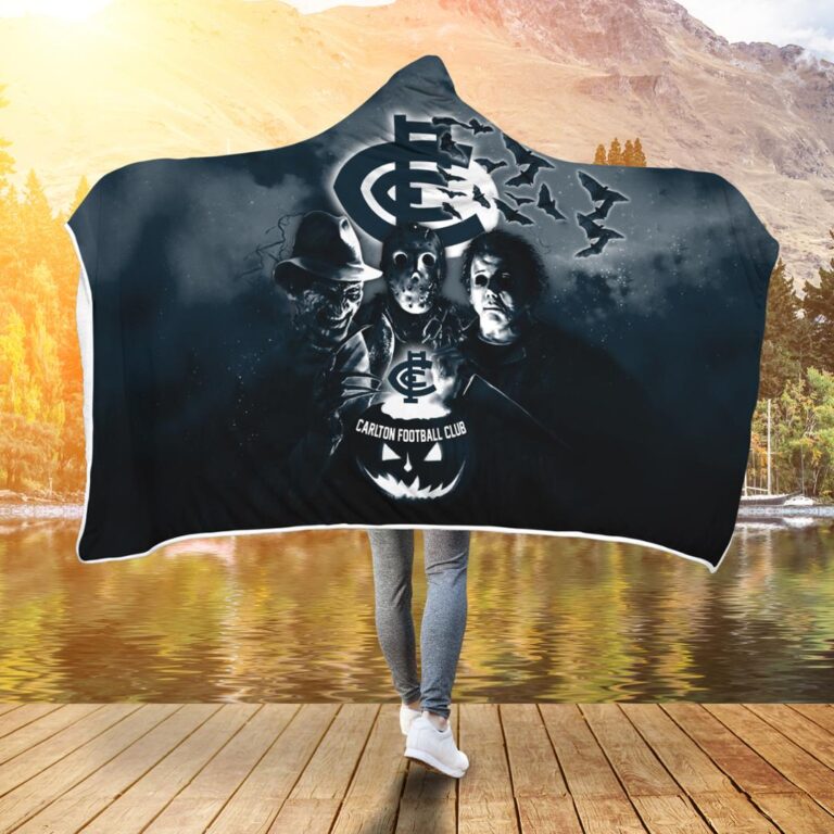 AFL Carlton Blues Halloween Hooded Blanket