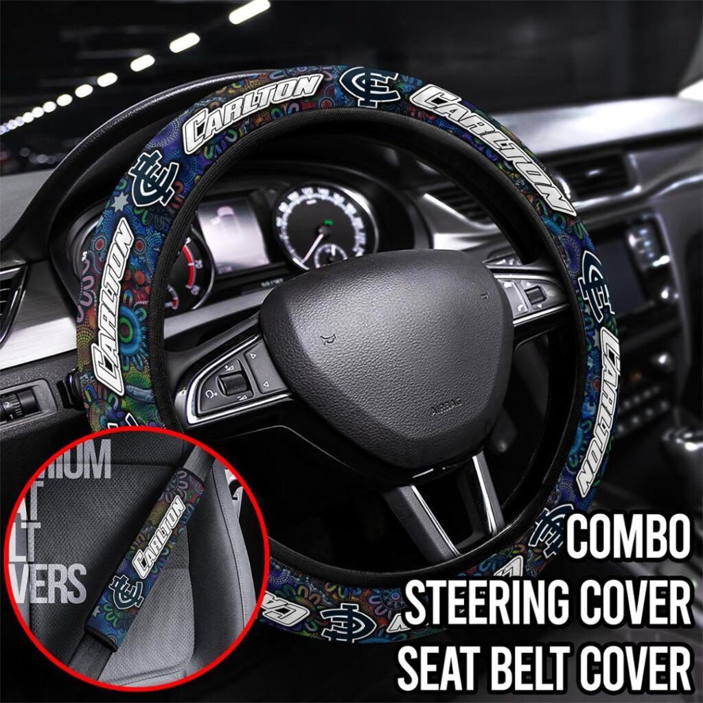 AFL Carlton Blues | Seat Belt | Steering | Car Seat Covers