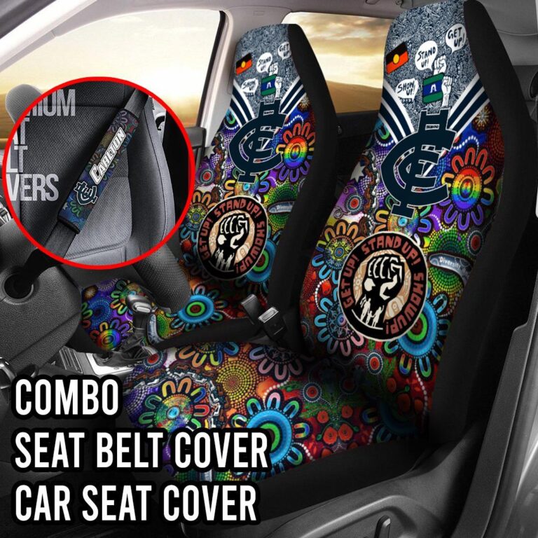 AFL Carlton Blues | Seat Belt | Steering | Car Seat Covers
