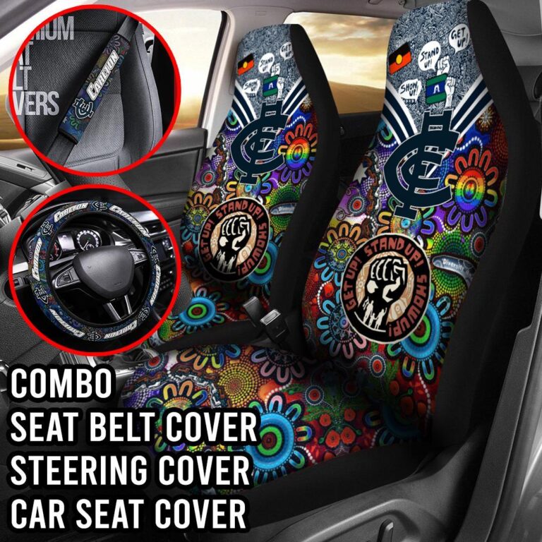 AFL Carlton Blues | Seat Belt | Steering | Car Seat Covers