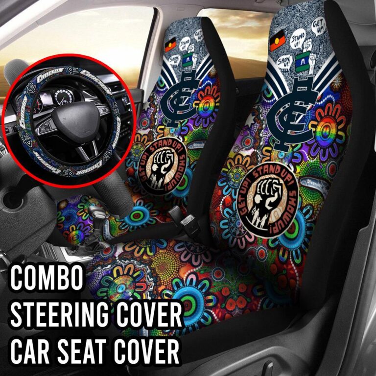 AFL Carlton Blues | Seat Belt | Steering | Car Seat Covers