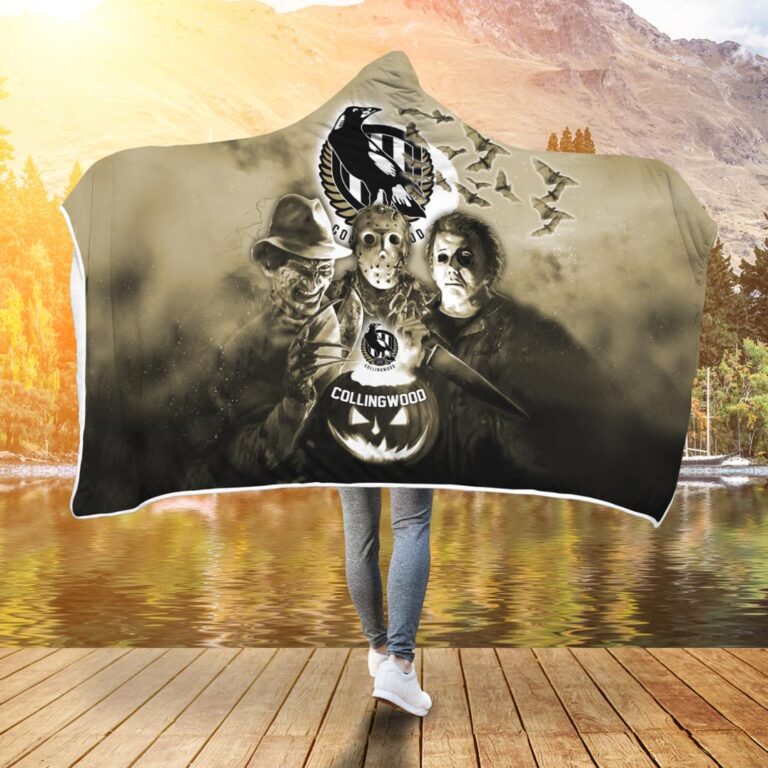 AFL Collingwood Magpies Halloween Hooded Blanket