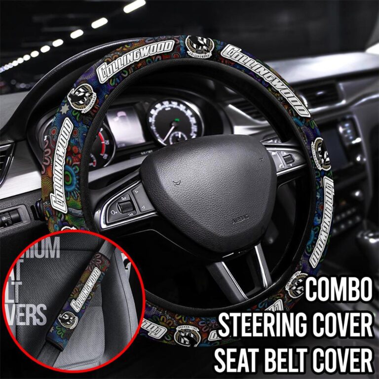 AFL Collingwood Magpies | Seat Belt | Steering | Car Seat Covers
