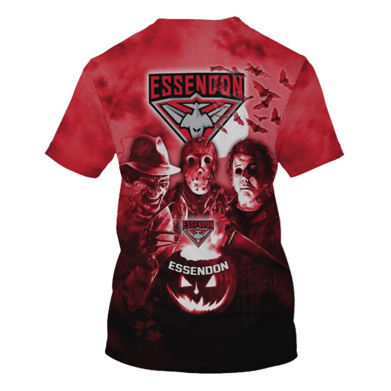 AFL Essendon Bombers Halloween Adult Kid Zip Hoodie T Shirt Long Sleeve Hawaiian