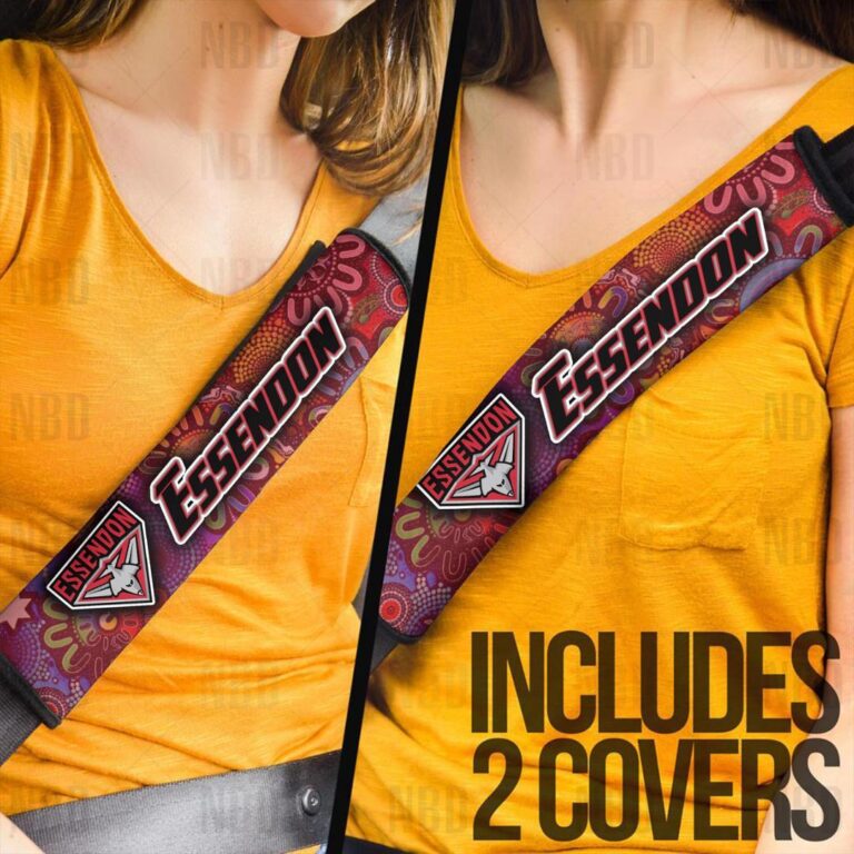AFL Essendon Bombers | Seat Belt | Steering | Car Seat Covers