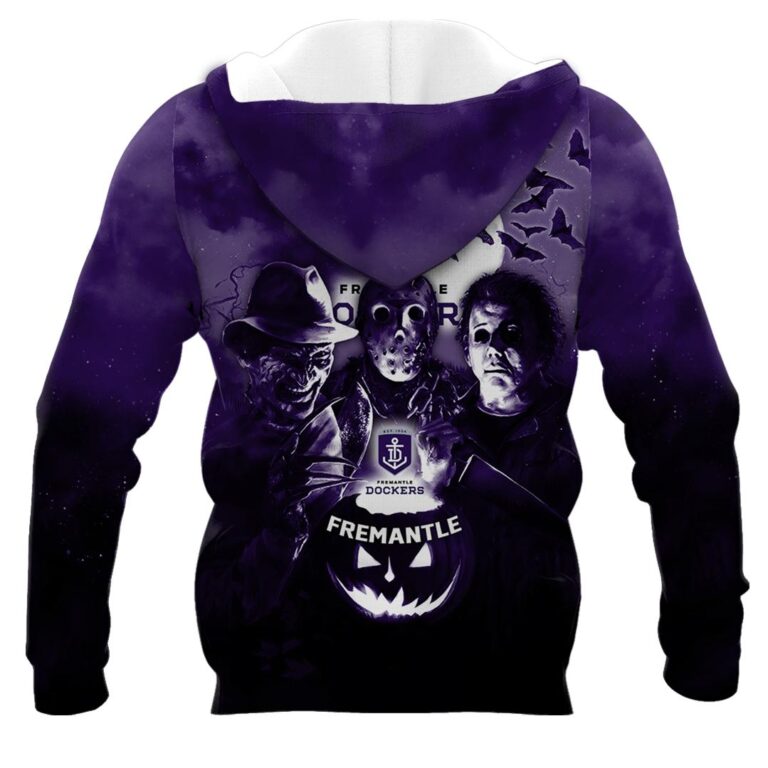 AFL Fremantle Dockers Halloween Adult Kid Zip Hoodie T Shirt Long Sleeve Hawaiian