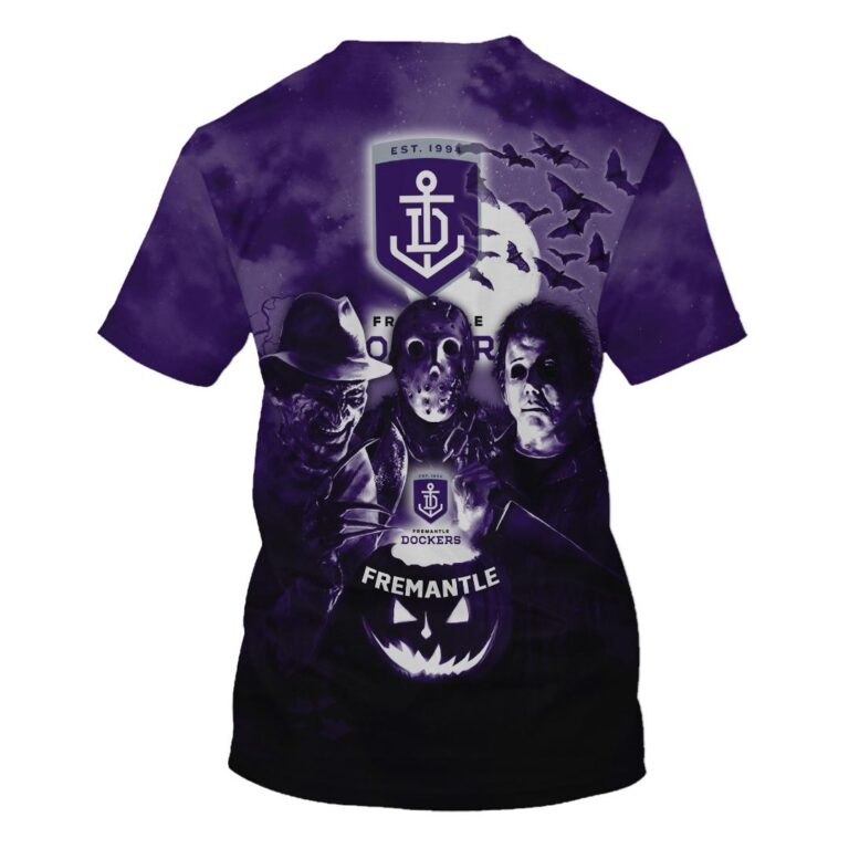 AFL Fremantle Dockers Halloween Adult Kid Zip Hoodie T Shirt Long Sleeve Hawaiian