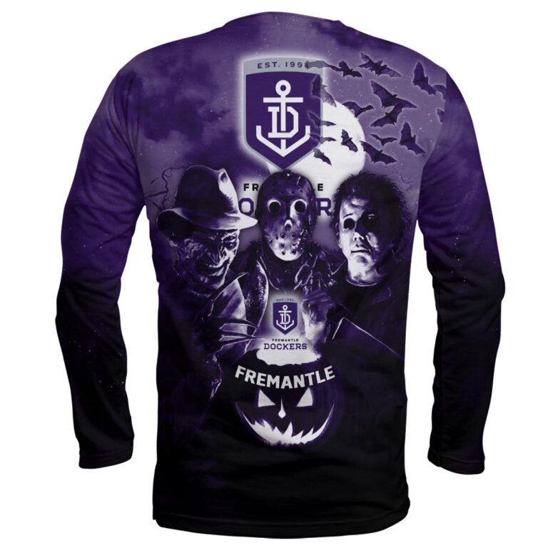 AFL Fremantle Dockers Halloween Adult Kid Zip Hoodie T Shirt Long Sleeve Hawaiian