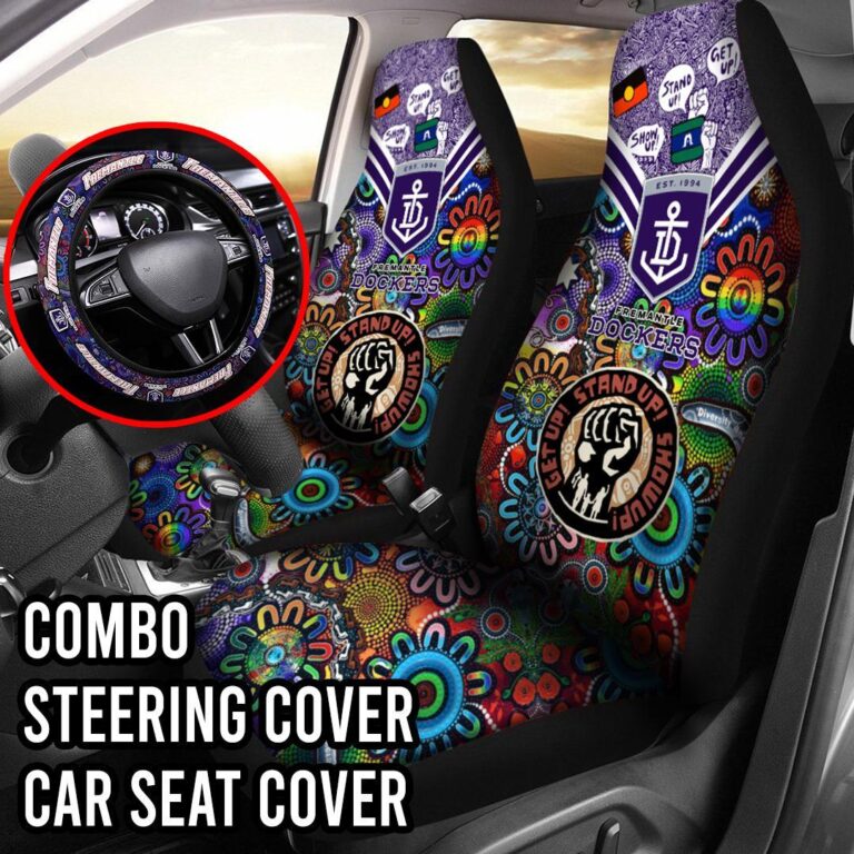 AFL Fremantle Dockers | Seat Belt | Steering | Car Seat Covers