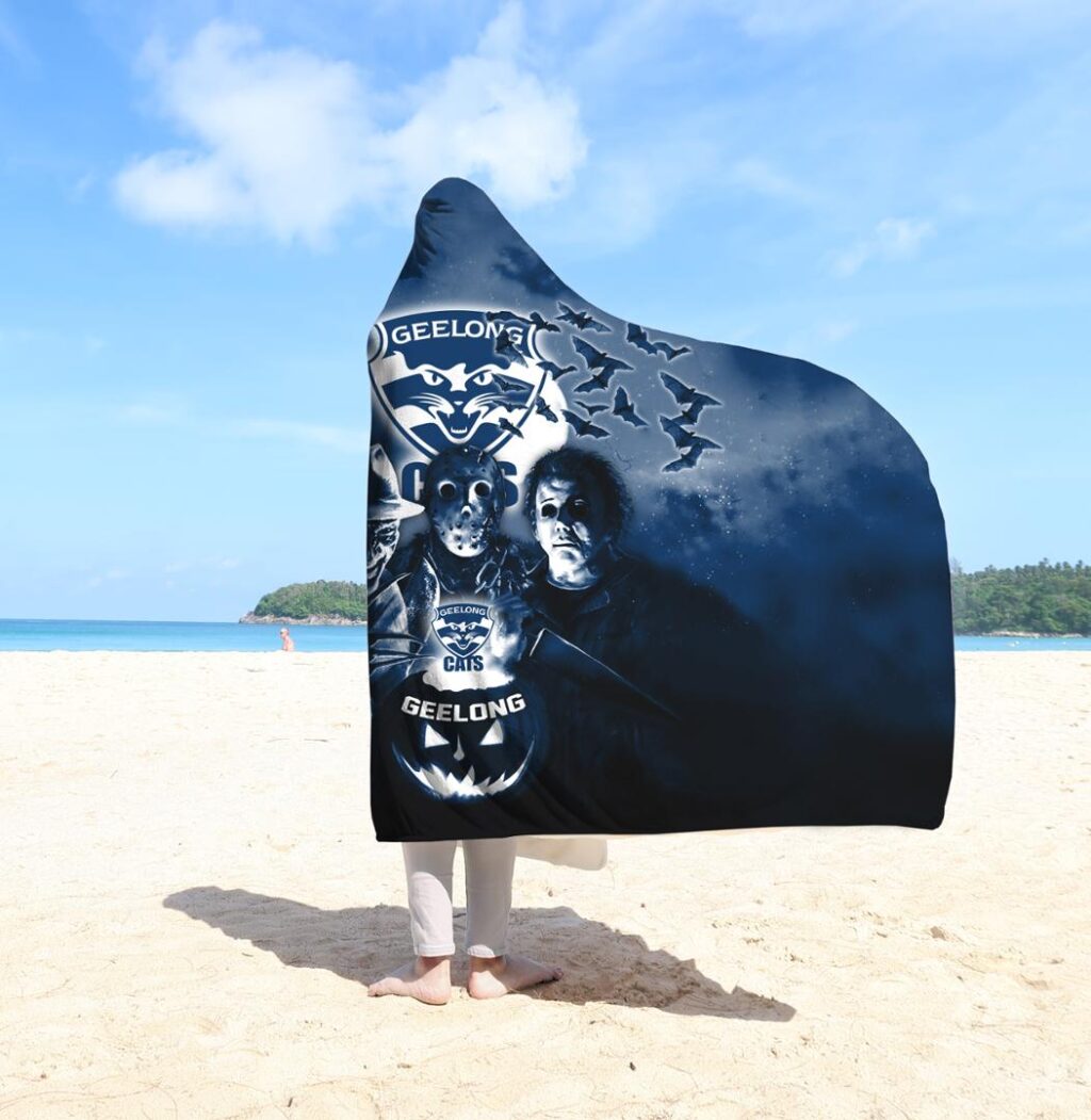 AFL Geelong Cats Halloween Hooded Blanket