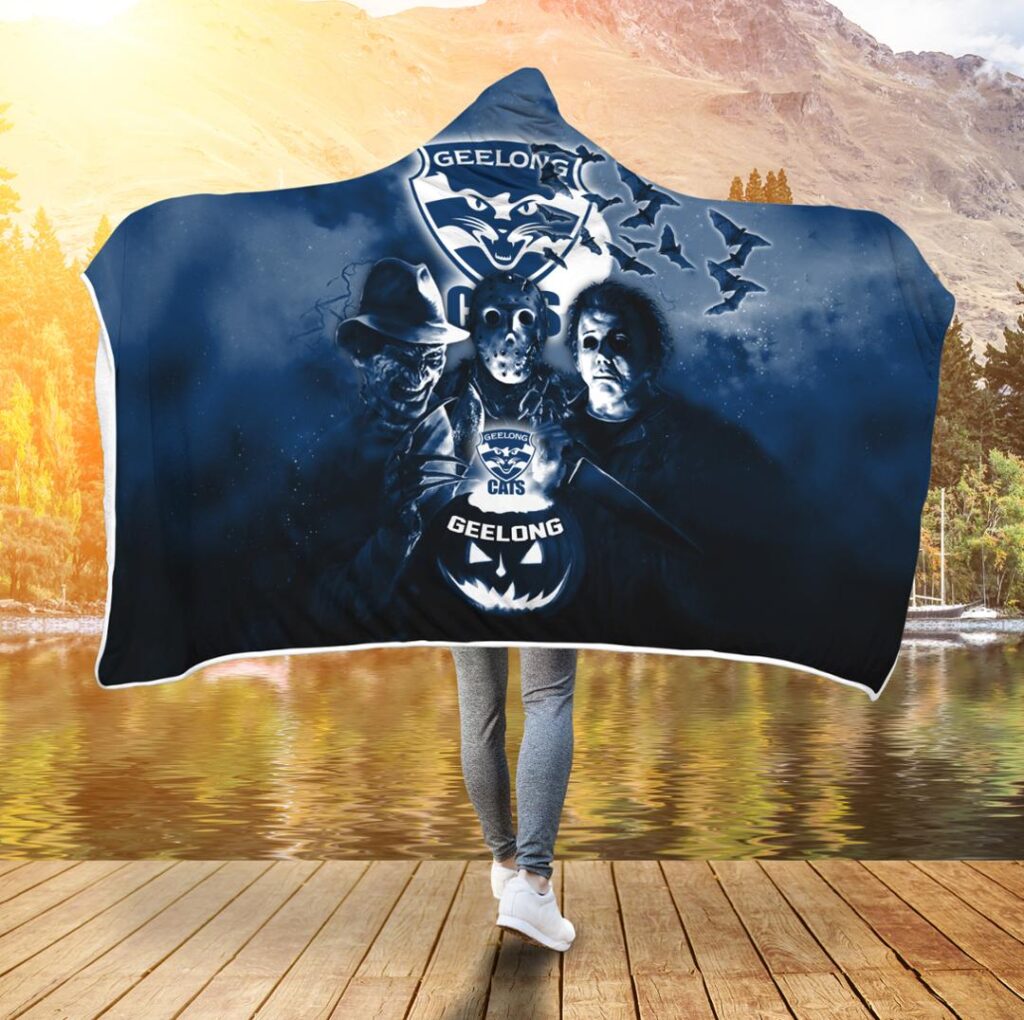 AFL Geelong Cats Halloween Hooded Blanket