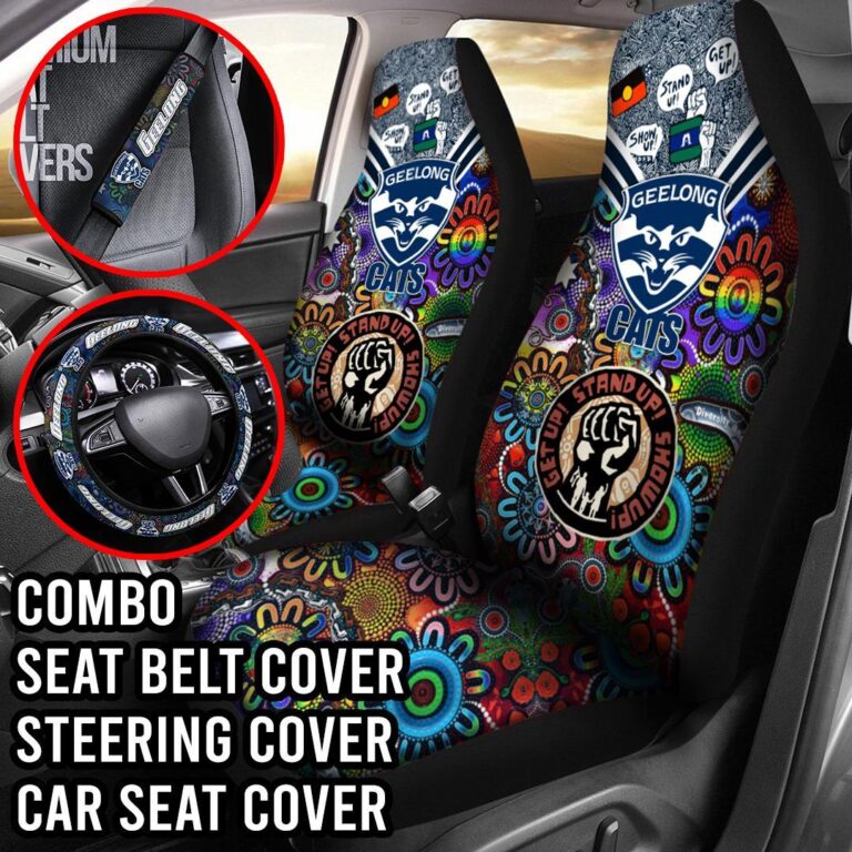 AFL Geelong Cats | Seat Belt | Steering | Car Seat Covers