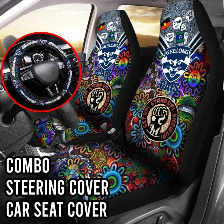 AFL Geelong Cats | Seat Belt | Steering | Car Seat Covers