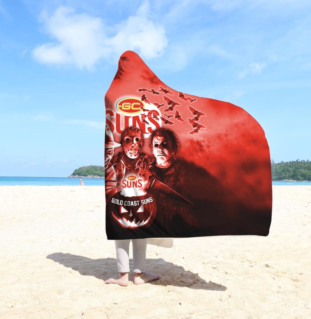 AFL Gold Coast Suns Halloween Hooded Blanket