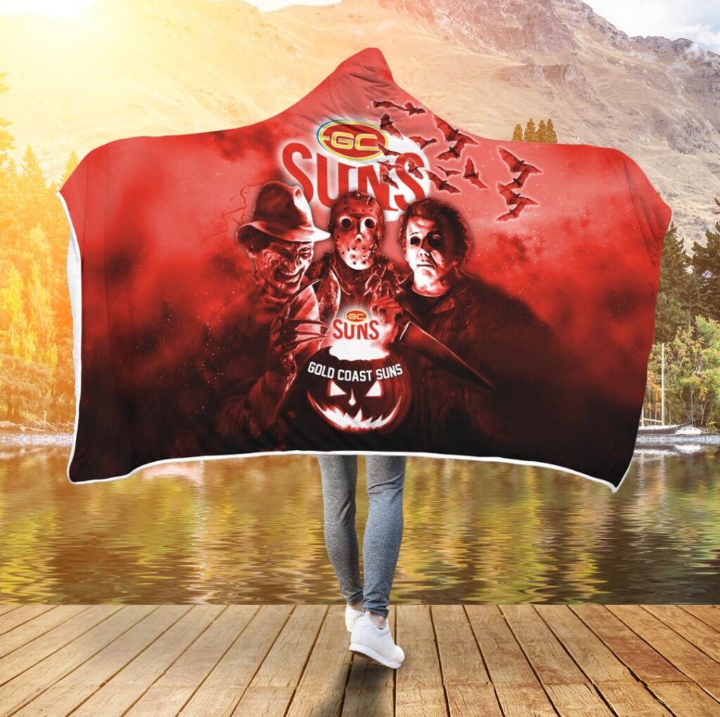 AFL Gold Coast Suns Halloween Hooded Blanket