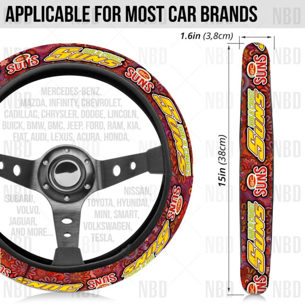 AFL Gold Coast Suns | Seat Belt | Steering | Car Seat Covers