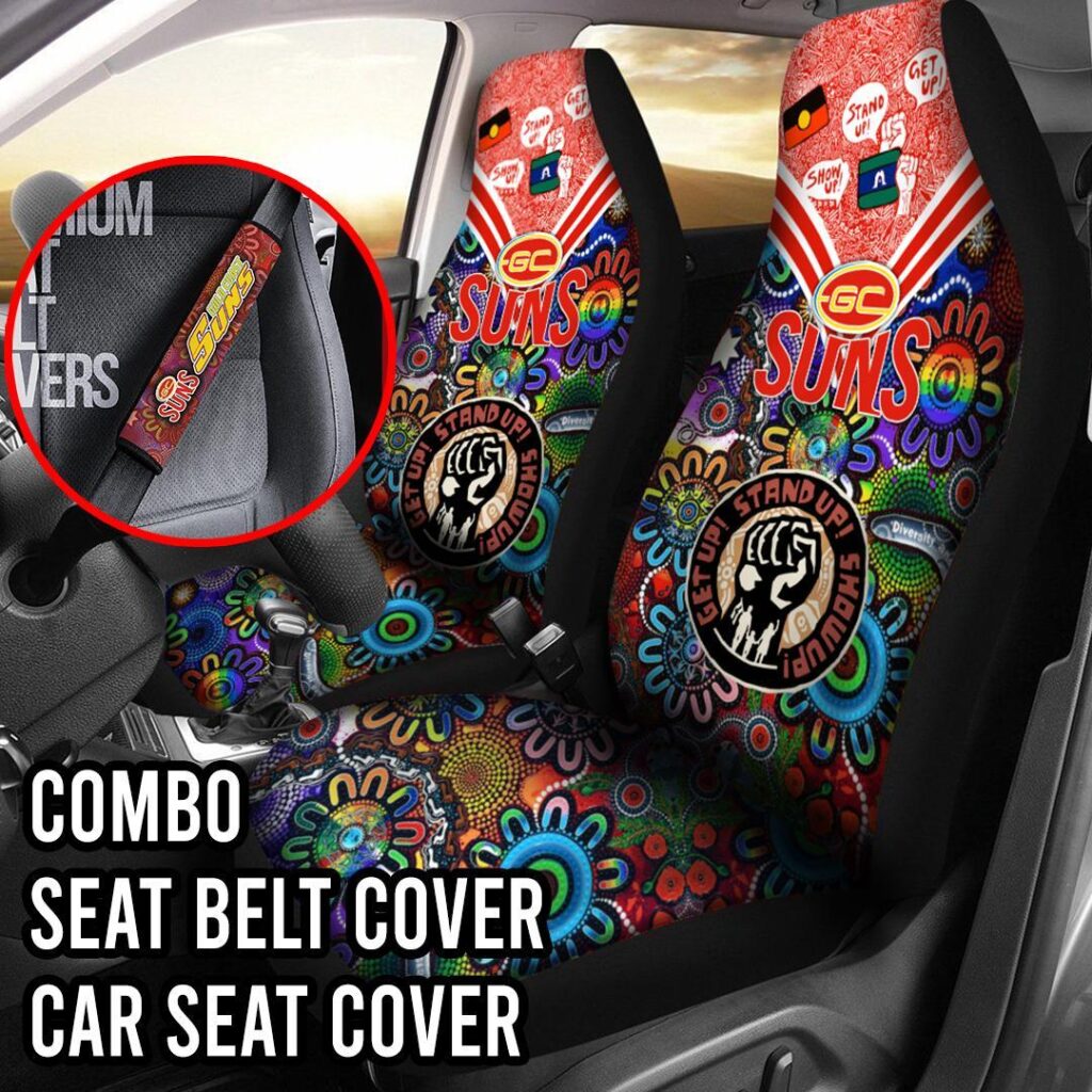 AFL Gold Coast Suns | Seat Belt | Steering | Car Seat Covers