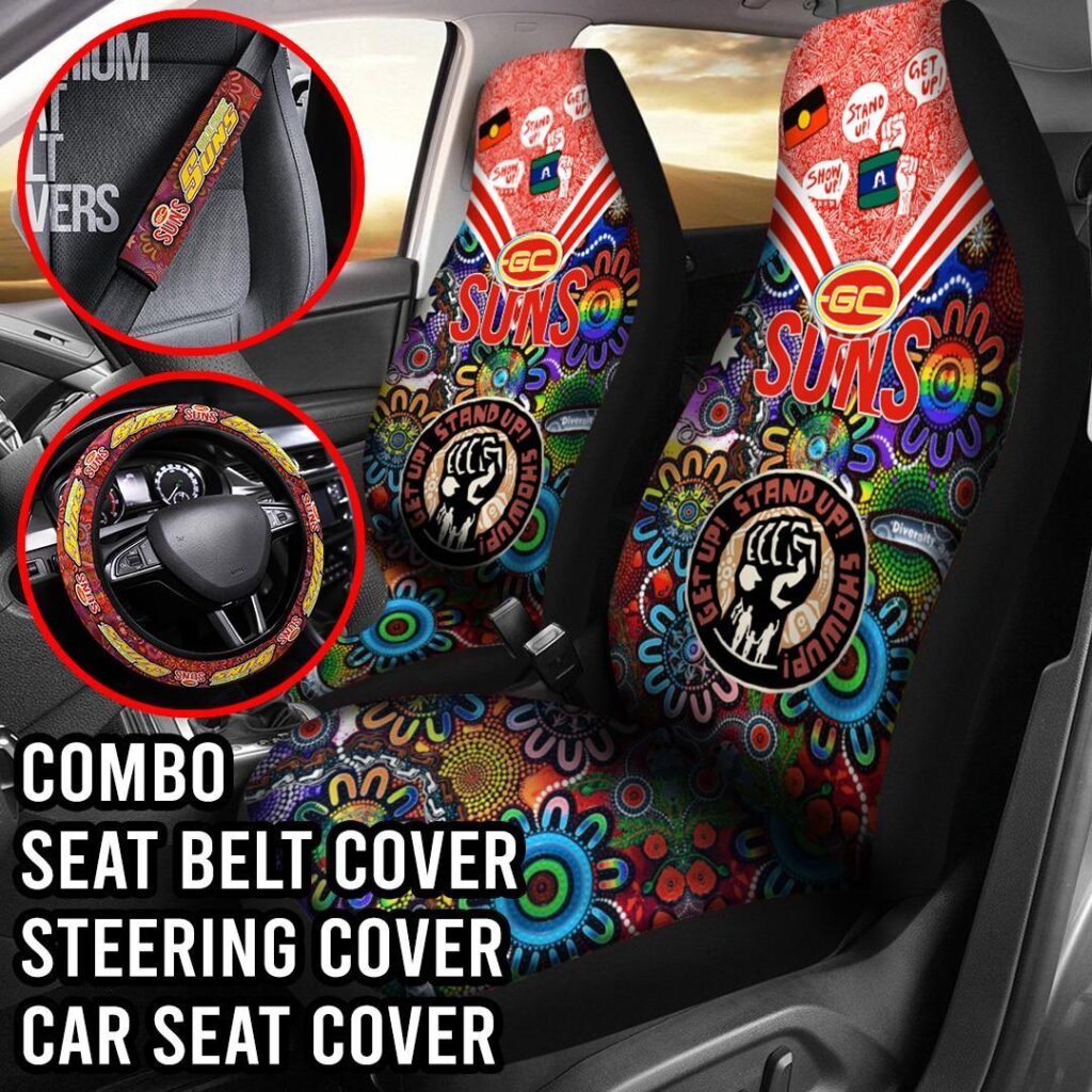 AFL Gold Coast Suns | Seat Belt | Steering | Car Seat Covers