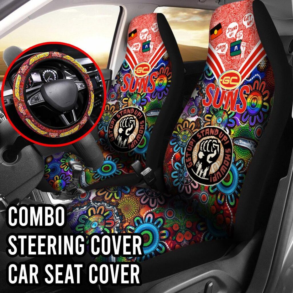 AFL Gold Coast Suns | Seat Belt | Steering | Car Seat Covers