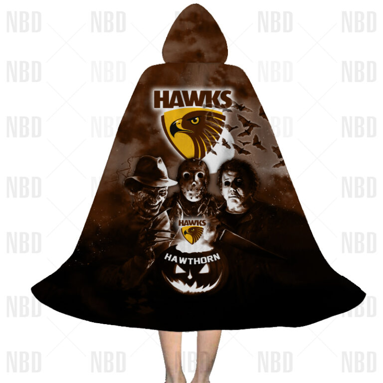 AFL Hawthorn Hawks Halloween Adult Kid Preschool Cloak